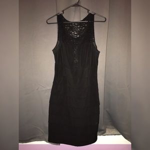 Short Black Dress W/ Lace Top